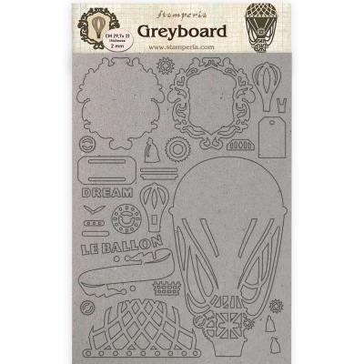 Stamperia Greyboard - Air Baloon